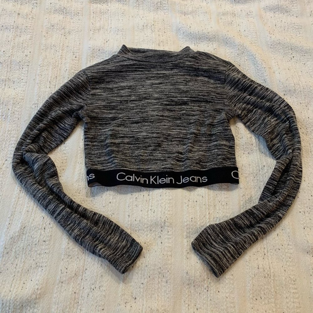 Calvin Klein Long Sleeve Crop Top